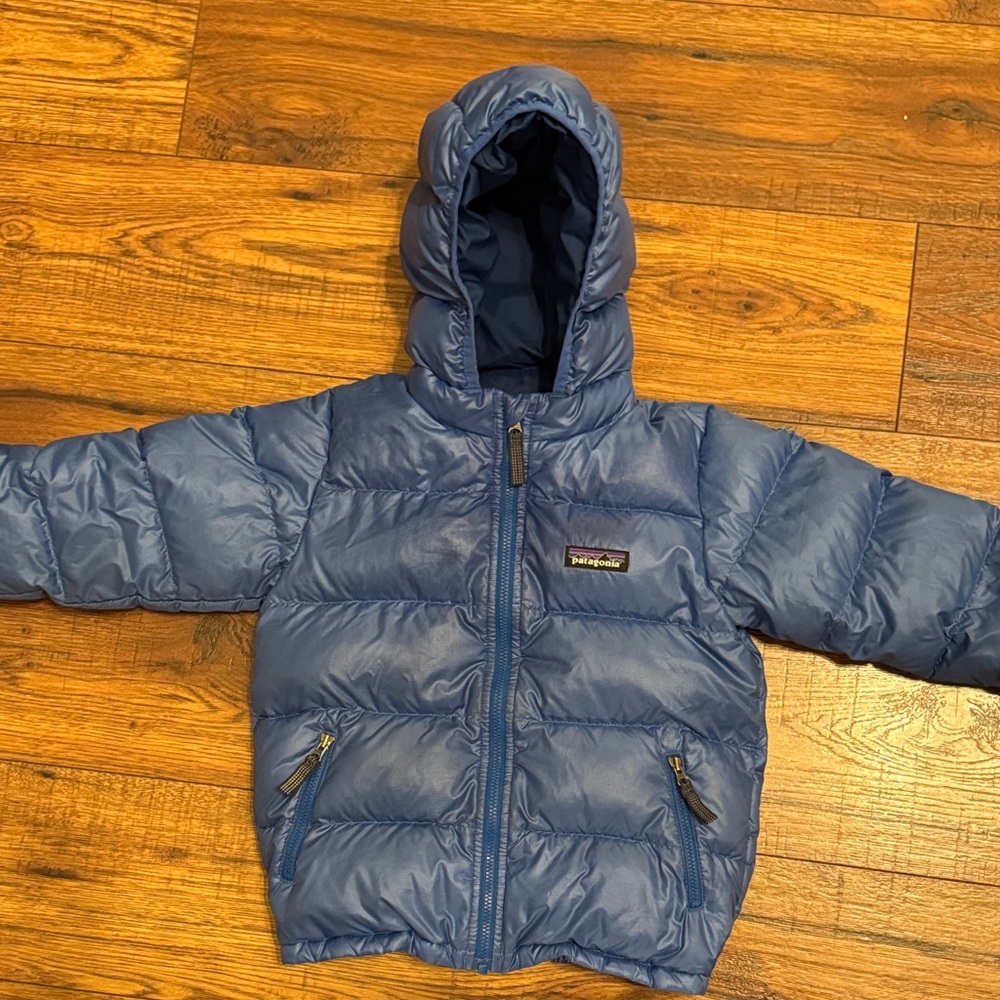Patagonia Blue Hooded Winter Jacket